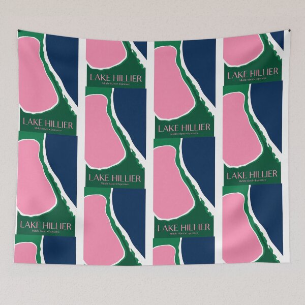 Item preview, Lake Hillier Pink Lake - Minimalist Aerial View Art designed and sold by Digital Dreams Arts.