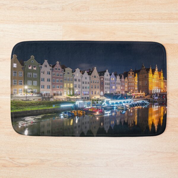 Item preview, Old Town Gdansk at night in Poland designed and sold by WorldScenery.