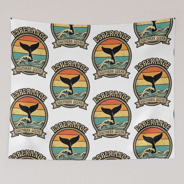 Item preview, Esperance Whale Tail - Vintage Southern Ocean Badge Art designed and sold by Digital Dreams Arts.