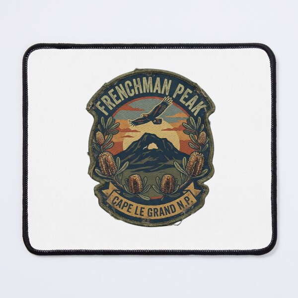 Item preview, Frenchman Peak Cape Le Grand - Vintage Embroidered Patch Art designed and sold by Digital Dreams Arts.