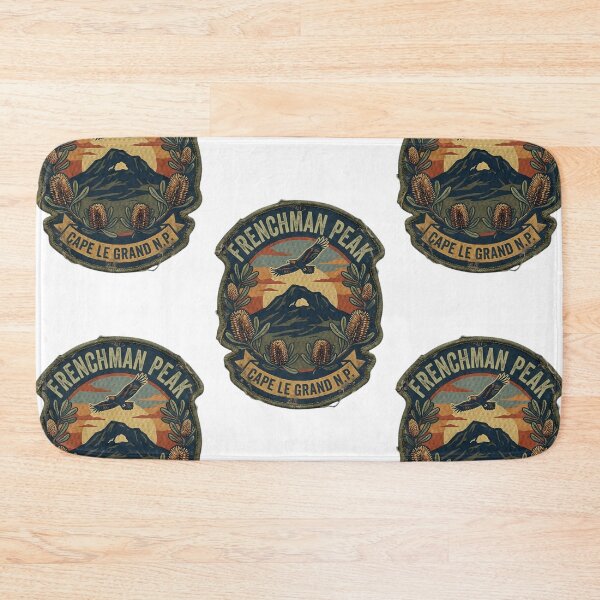 Item preview, Frenchman Peak Cape Le Grand - Vintage Embroidered Patch Art designed and sold by Digital Dreams Arts.