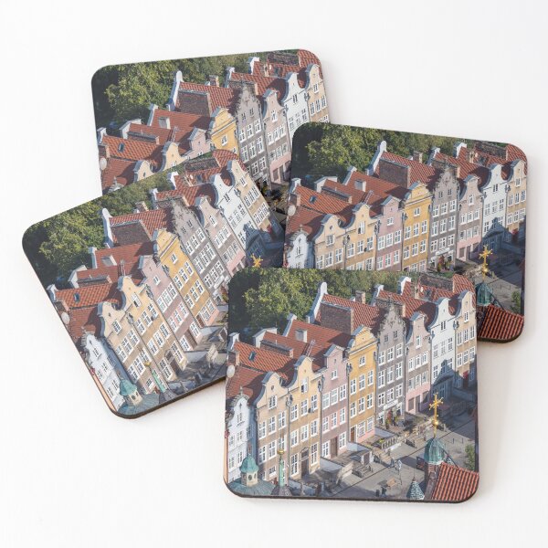 Item preview, Colorful historic buildings in Gdansk Poland designed and sold by WorldScenery.