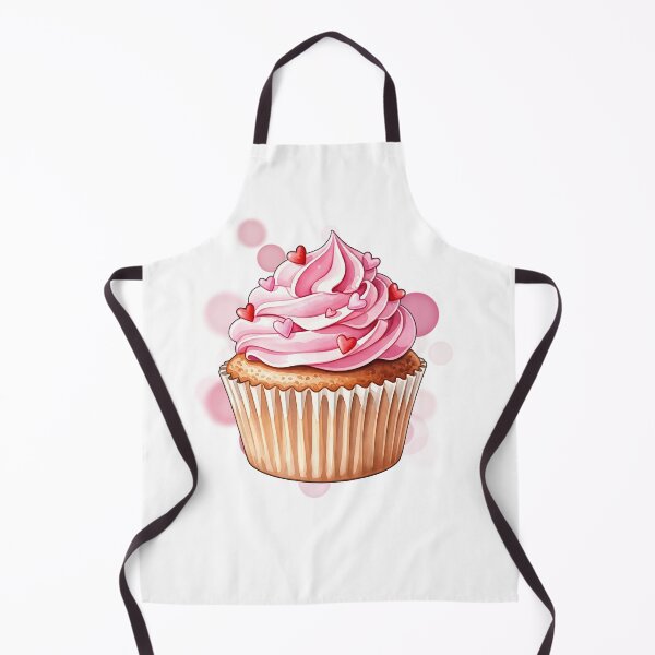Item preview, Cupcake with Heart Sprinkles – Cute Dessert Illustration designed and sold by iamKRUK.