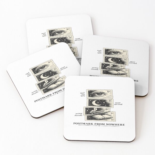 Item preview, Postmark From Nowhere Vintage Stamp Collage | Snail Mail Aesthetic designed and sold by POD DYNASTY | Original Print On Demand T-Shirt Graphics.