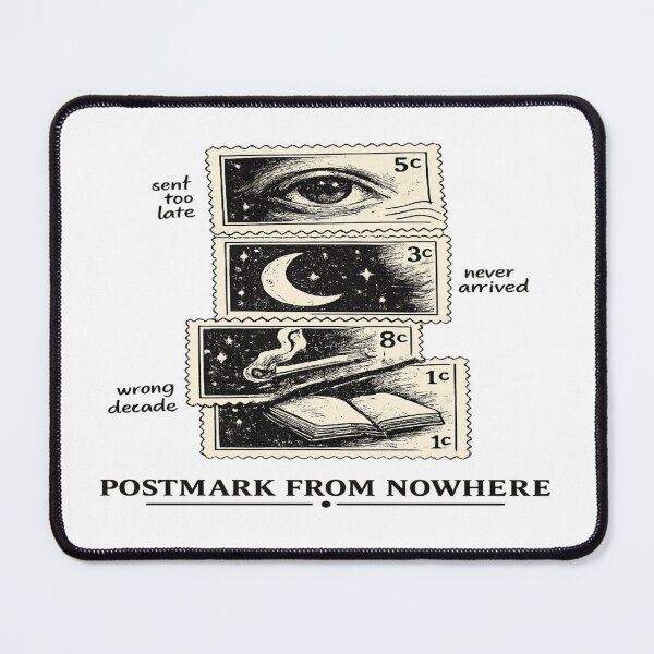 Item preview, Postmark From Nowhere Vintage Stamp Collage | Snail Mail Aesthetic designed and sold by POD DYNASTY | Original Print On Demand T-Shirt Graphics.