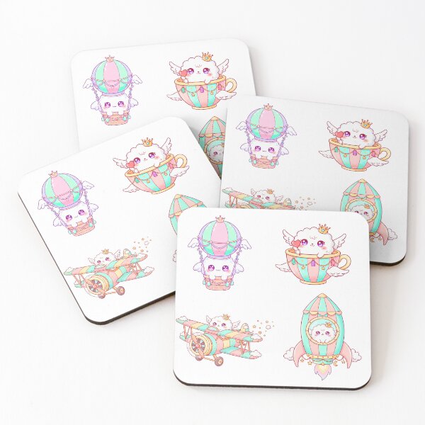 Item preview, Sweet Cloud Adventures - Pastel Kawaii Transport Set designed and sold by MBBialyPiksel.