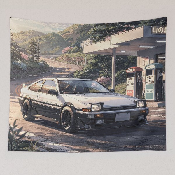 Item preview, AE86 Trueno JDM Mountain Road Retro Anime designed and sold by RCStoreUy.