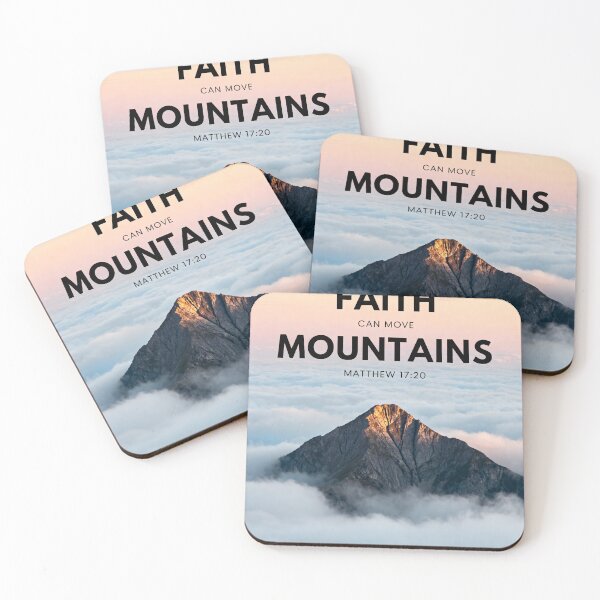 Item preview, Faith Can Move Mountains Art | Matthew 17:20 Christian Wall Art designed and sold by Eternal Kingdom Store.