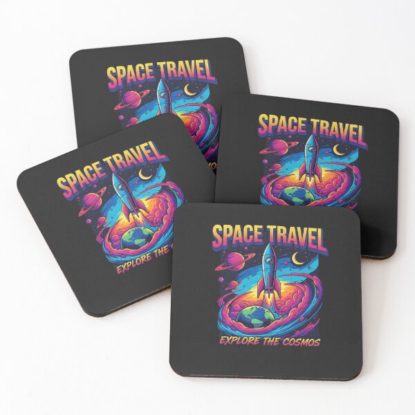 Item preview, Space Travel Explore The Cosmos Retro Rocket Ship - Vintage Sci-Fi Galaxy Neon Vaporwave Aesthetic Graphic designed and sold by ZyxDes.
