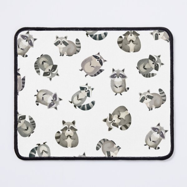 Item preview, Tossed Watercolor Raccoons on White designed and sold by KSimpson838.