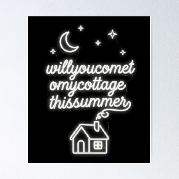 Item preview, Will You Come to My Cottage This Summer - Neon Night Sign designed and sold by G350.