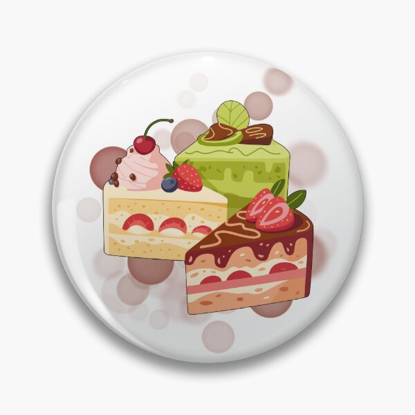 Item preview, Cake Slices Illustration – Cute Dessert Aesthetic Art designed and sold by iamKRUK.