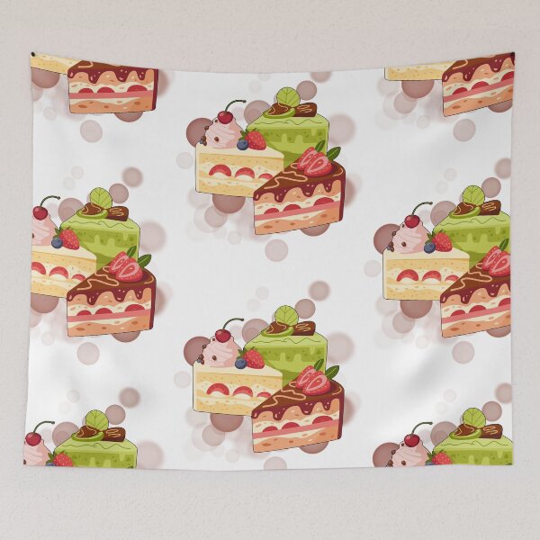 Item preview, Cake Slices Illustration – Cute Dessert Aesthetic Art designed and sold by iamKRUK.