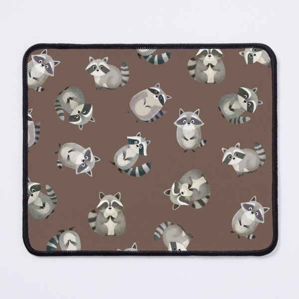 Item preview, Tossed Watercolor Raccoons on Dark Brown  designed and sold by KSimpson838.
