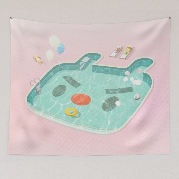 Item preview, Summer Escape – Iron T Kawaii Swimming Pool designed and sold by ZKOZKOHI.
