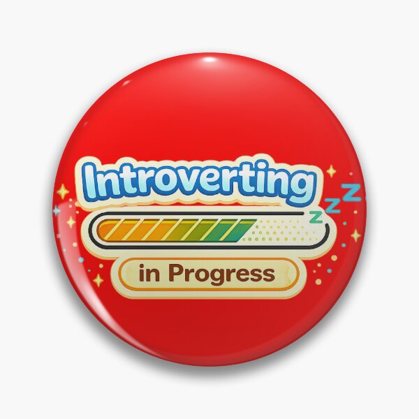 Item preview, Introverting in Progress – Funny Introvert Humor Sticker designed and sold by EliteCaptionist.