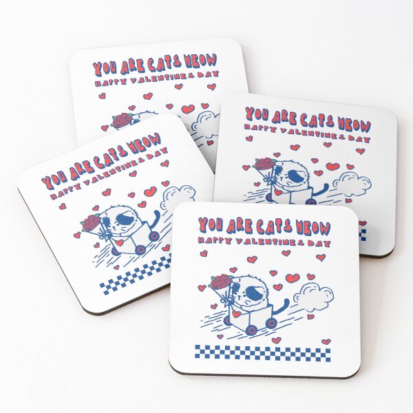 Item preview, Happy valentine cat funny doodle hand drawn  designed and sold by JiraVibes.