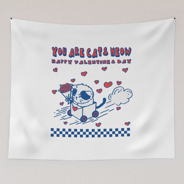 Item preview, Happy valentine cat funny doodle hand drawn  designed and sold by JiraVibes.