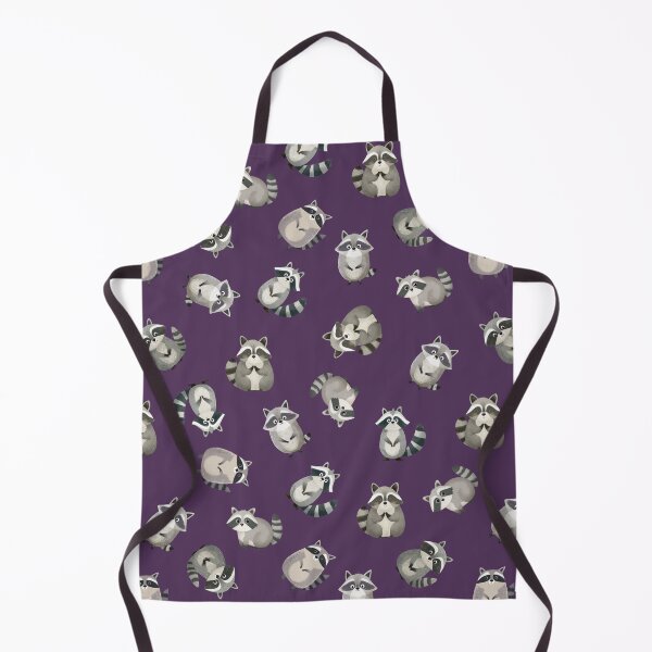 Item preview, Tossed Watercolor Raccoons on Dark Purple designed and sold by KSimpson838.