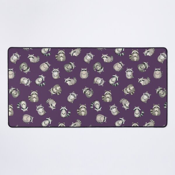 Item preview, Tossed Watercolor Raccoons on Dark Purple designed and sold by KSimpson838.