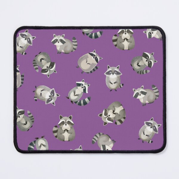 Item preview, Tossed Watercolor Raccoons on Purple designed and sold by KSimpson838.