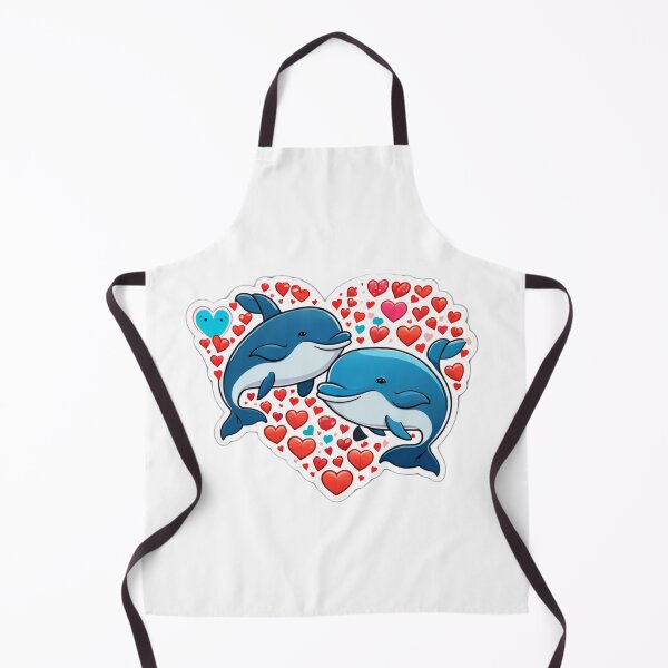 Item preview, Valentine Dolphin Love – Cute Dolphin Couple in Heart designed and sold by Crafty Tiger Studio.
