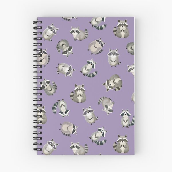 Item preview, Tossed Watercolor Raccoons on Light Purple designed and sold by KSimpson838.