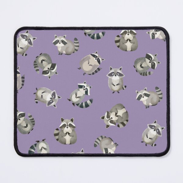 Item preview, Tossed Watercolor Raccoons on Light Purple designed and sold by KSimpson838.