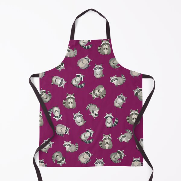 Item preview, Tossed Watercolor Raccoons on Dark Pink  designed and sold by KSimpson838.
