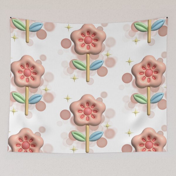 Item preview, 3D Smiling Flower Illustration – Cute Aesthetic Bloom designed and sold by iamKRUK.