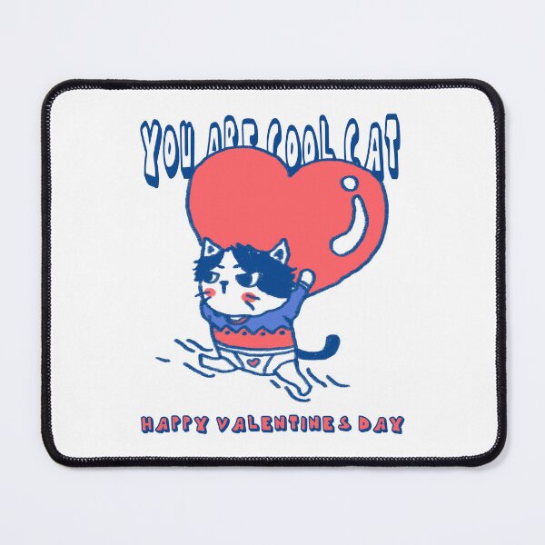 Item preview, Happy valentine cat funny doodle hand drawn  designed and sold by JiraVibes.