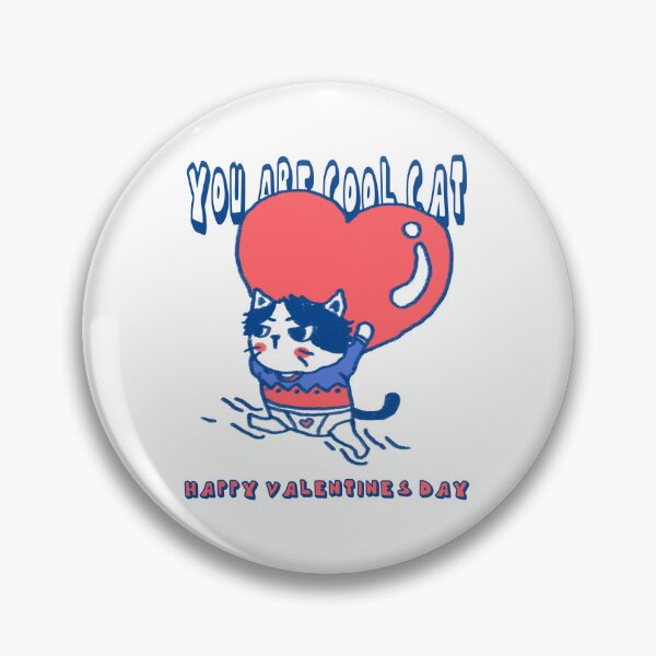 Item preview, Happy valentine cat funny doodle hand drawn  designed and sold by JiraVibes.