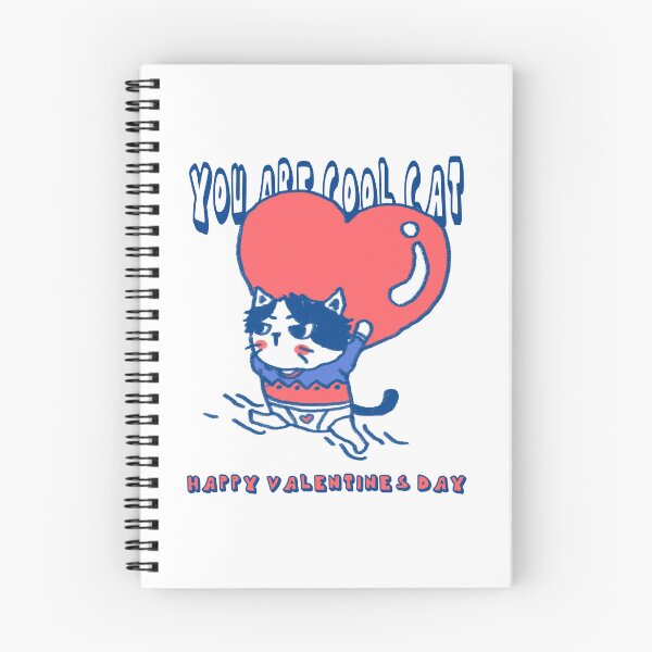 Item preview, Happy valentine cat funny doodle hand drawn  designed and sold by JiraVibes.