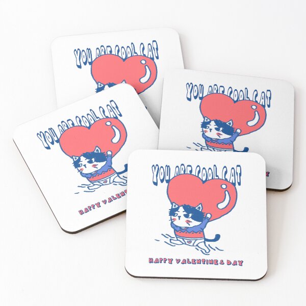 Item preview, Happy valentine cat funny doodle hand drawn  designed and sold by JiraVibes.