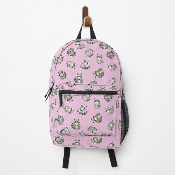 Item preview, Tossed Watercolor Raccoons on Light Pink  designed and sold by KSimpson838.