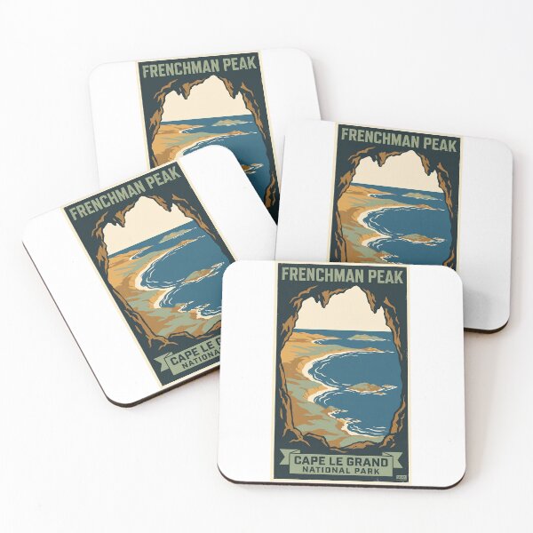 Item preview, Frenchman Peak Cave View - WPA Style National Park Poster designed and sold by Digital Dreams Arts.