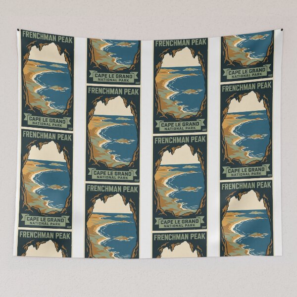 Item preview, Frenchman Peak Cave View - WPA Style National Park Poster designed and sold by Digital Dreams Arts.