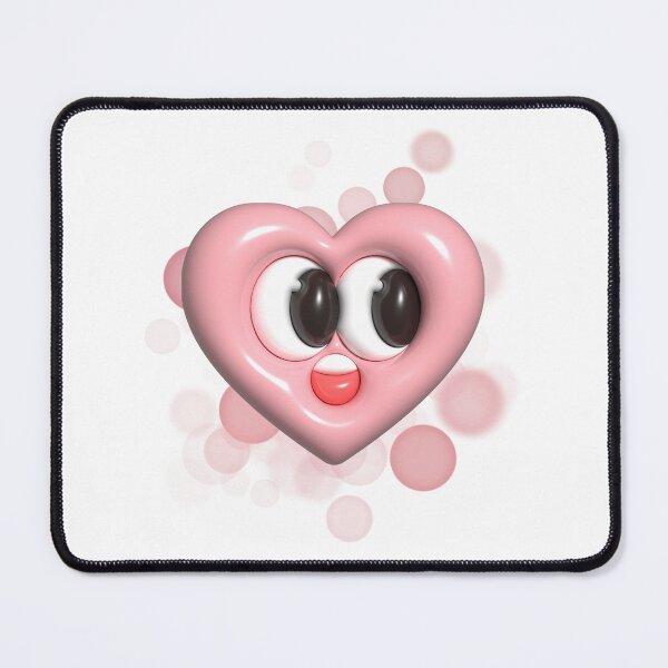 Item preview, 3D Smiling Heart Illustration – Cute Kawaii Love Symbol designed and sold by iamKRUK.