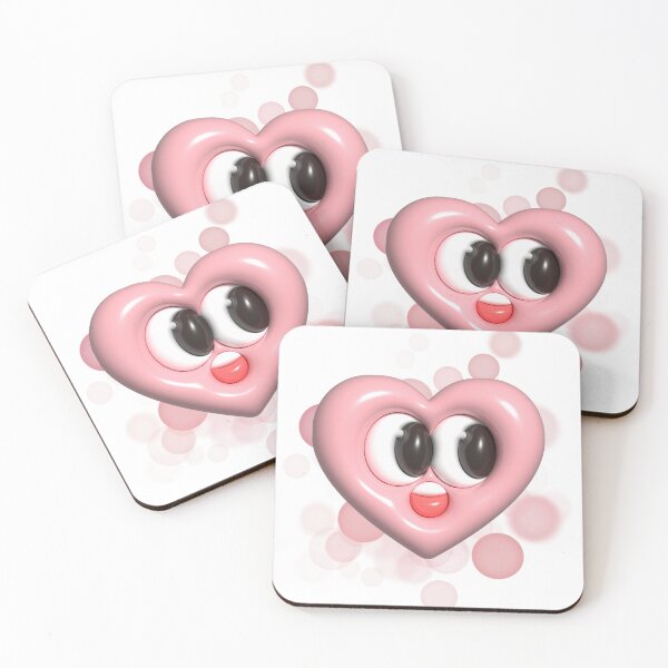 Item preview, 3D Smiling Heart Illustration – Cute Kawaii Love Symbol designed and sold by iamKRUK.