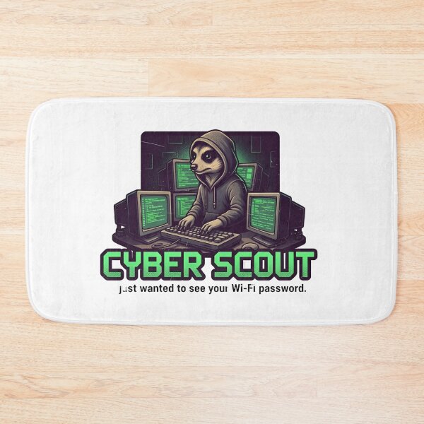 Item preview, Cyber Scout Meerkat – Funny Wi-Fi Hacker 90s Vintage Graphic designed and sold by FakeJoo.