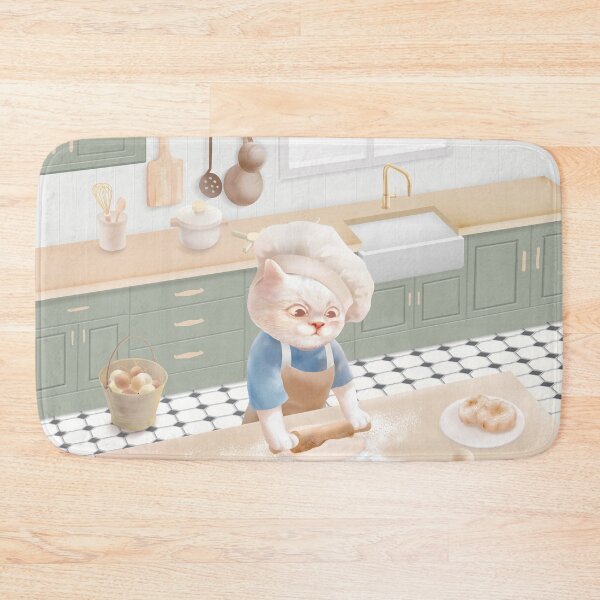 Item preview, Little Baker Cat – Cozy Morning Kneading designed and sold by ZKOZKOHI.
