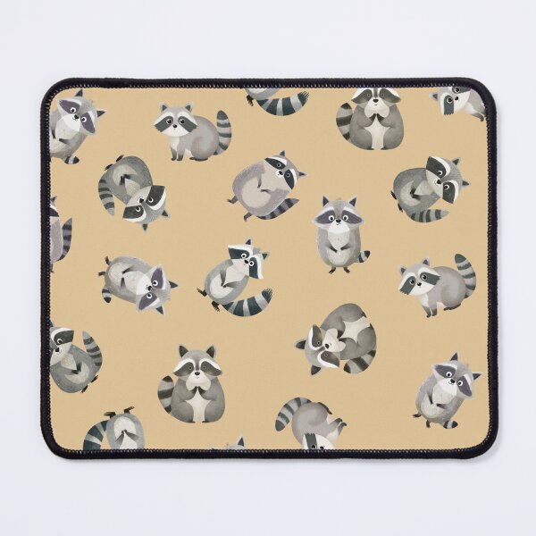 Item preview, Tossed Watercolor Raccoons on Light Orange designed and sold by KSimpson838.