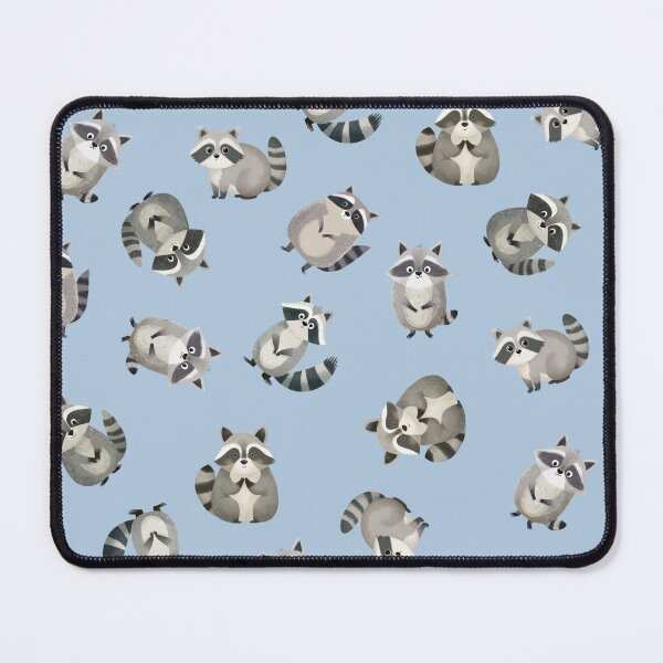 Item preview, Tossed Watercolor Raccoons on Light Blue designed and sold by KSimpson838.