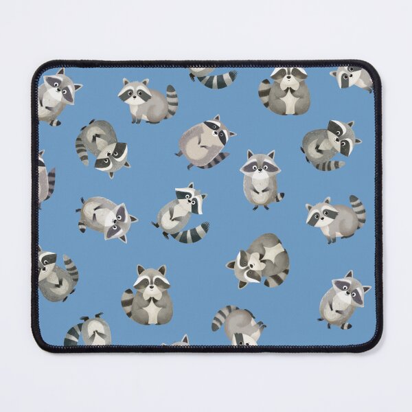 Item preview, Tossed Watercolor Raccoons on Blue  designed and sold by KSimpson838.