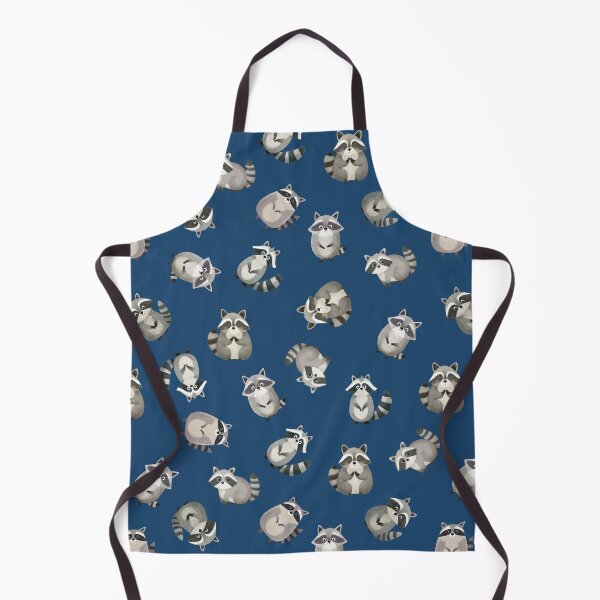 Item preview, Tossed Watercolor Raccoons on Dark Blue  designed and sold by KSimpson838.