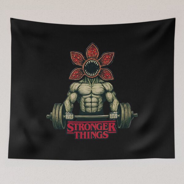 Item preview, Demogorgon Weightlifting Stronger Things Tee designed and sold by eliasmariano.
