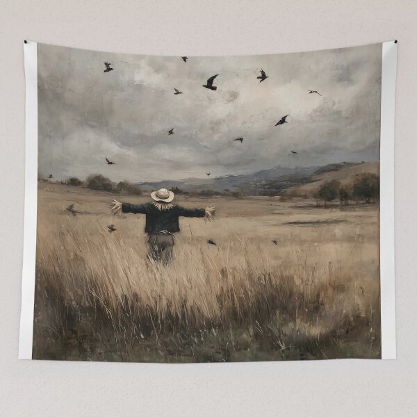 Item preview, Scarecrow in a Field with Birds designed and sold by lautir.