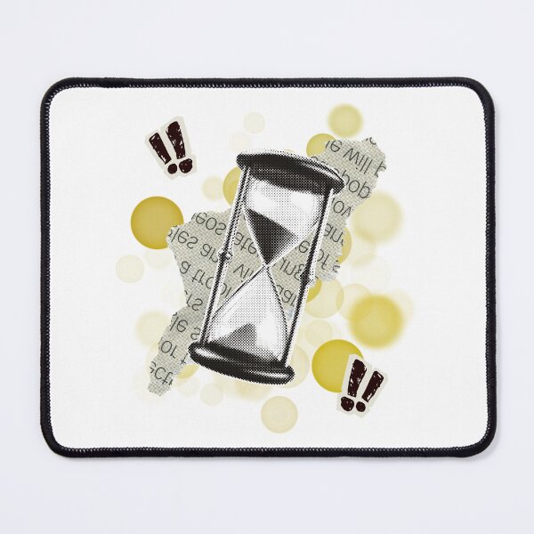 Item preview, Retro Hourglass and Vintage Newspaper Piece – Old Time Illustration designed and sold by iamKRUK.