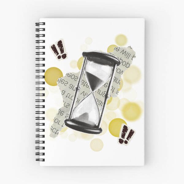 Item preview, Retro Hourglass and Vintage Newspaper Piece – Old Time Illustration designed and sold by iamKRUK.