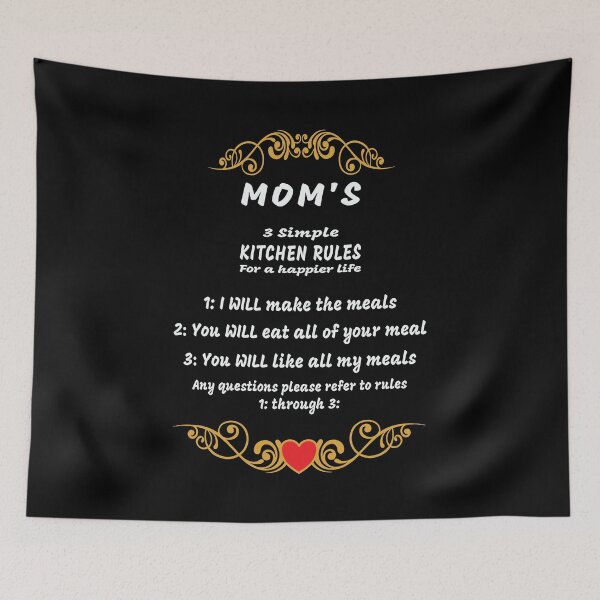 Item preview, Moms 3 Simple Kitchen Rules By Tjays on a Cool designed and sold by TJays.